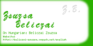 zsuzsa beliczai business card